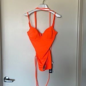 Ivy Park Orange One Piece Swim Suit